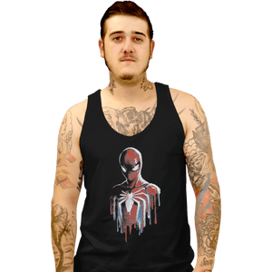 Shirts Tank Top, Unisex / Small / Black Watercolor Spider