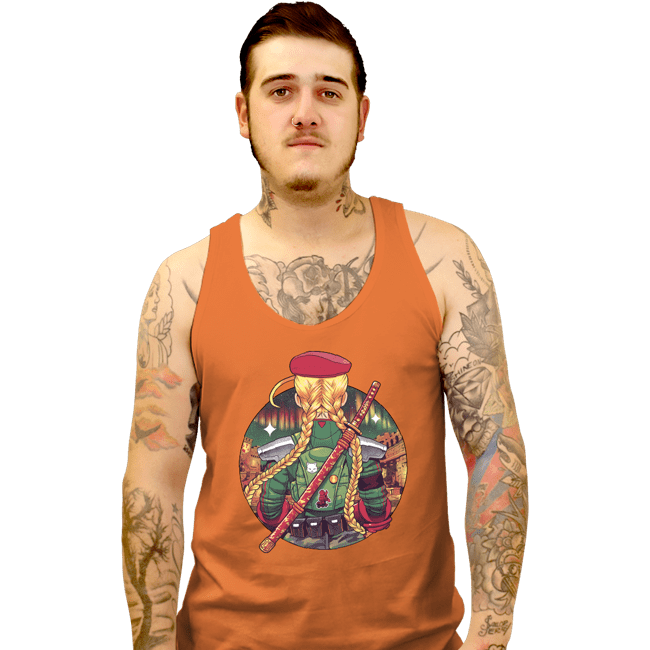 Daily_Deal_Shirts Tank Top, Unisex / Small / Orange Autumn Fighter
