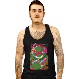 Daily_Deal_Shirts Tank Top, Unisex / Small / Black Glitch Raphael