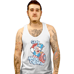 Shirts Tank Top, Unisex / Small / White Cap'n AmeriCrunch