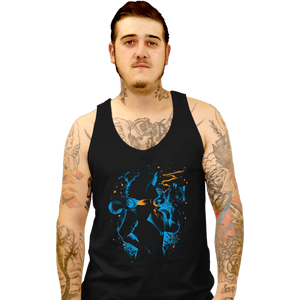 Daily_Deal_Shirts Tank Top, Unisex / Small / Black Swimming Bird