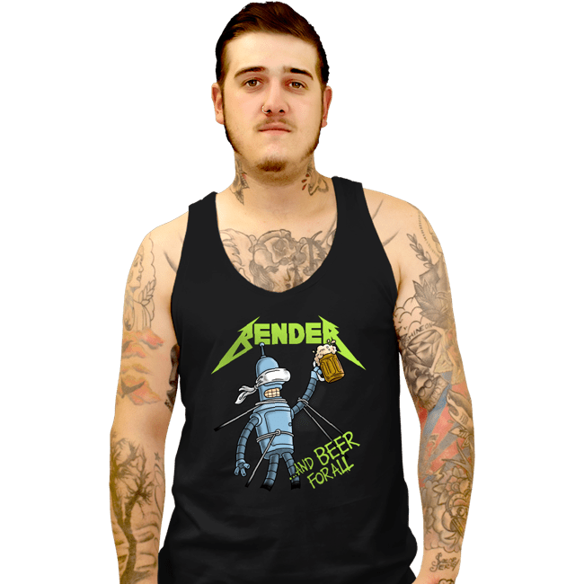 Daily_Deal_Shirts Tank Top, Unisex / Small / Black And Beer for All