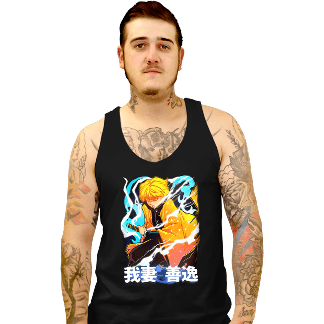 Shirts Tank Top, Unisex / Small / Black Zenitsu