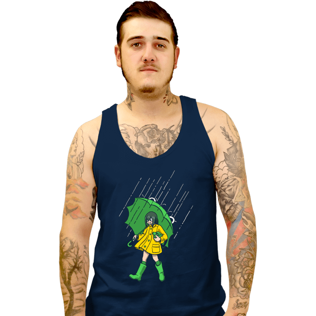 Secret_Shirts Tank Top, Unisex / Small / Navy Frog Girl