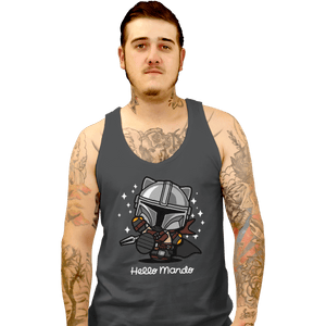 Shirts Tank Top, Unisex / Small / Charcoal Hello Mando