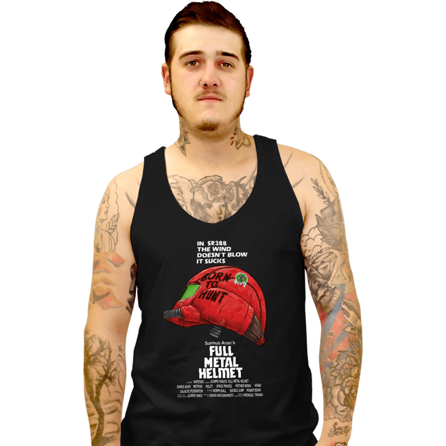 Secret_Shirts Tank Top, Unisex / Small / Black Full Metal Helmet.
