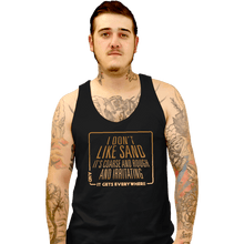 Load image into Gallery viewer, Secret_Shirts Tank Top, Unisex / Small / Black Bad Sand Feels
