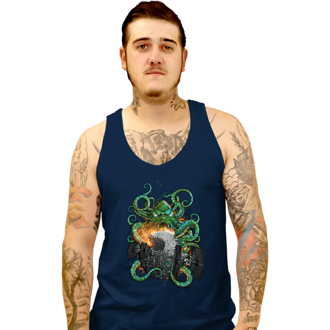 Shirts Tank Top, Unisex / Small / Navy Cthulhu Strikes Back