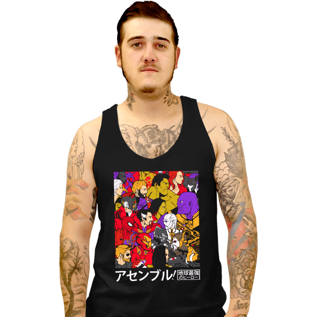 Shirts Tank Top, Unisex / Small / Black Assemble!