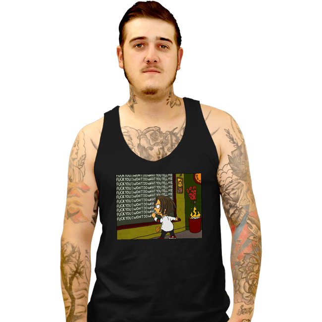 Secret_Shirts Tank Top, Unisex / Small / Black Rage Simpson