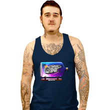 Load image into Gallery viewer, Daily_Deal_Shirts Tank Top, Unisex / Small / Navy Spaceship In A Bottle
