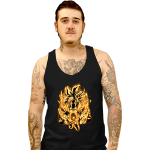 Shirts Tank Top, Unisex / Small / Black Golden SSj4