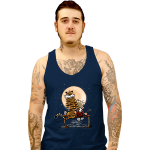 Daily_Deal_Shirts Tank Top, Unisex / Small / Navy Calvin Friends