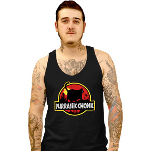 Daily_Deal_Shirts Tank Top, Unisex / Small / Black Purassic Chonk