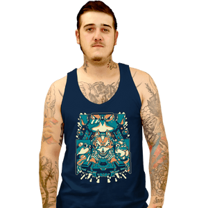 Daily_Deal_Shirts Tank Top, Unisex / Small / Navy Fox Of The Stars