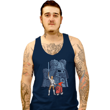 Load image into Gallery viewer, Daily_Deal_Shirts Tank Top, Unisex / Small / Navy Darthskull Castle
