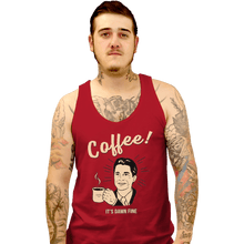 Load image into Gallery viewer, Shirts Tank Top, Unisex / Small / Red It&#39;s damn Fine Coffee
