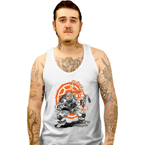 Daily_Deal_Shirts Tank Top, Unisex / Small / White Michelangelo Sumi-e