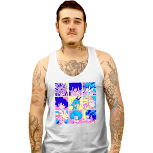 Shirts Tank Top, Unisex / Small / White Saiyan Colors