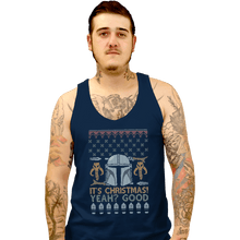 Load image into Gallery viewer, Shirts Tank Top, Unisex / Small / Navy Mandalorian Christmas
