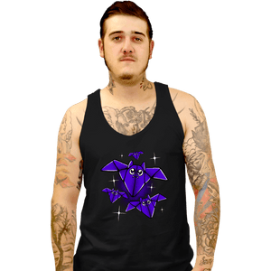 Shirts Tank Top, Unisex / Small / Black Origami Bats