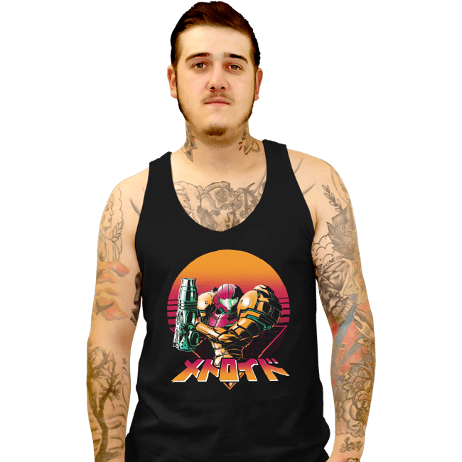 Secret_Shirts Tank Top, Unisex / Small / Black Retro Space Hunter