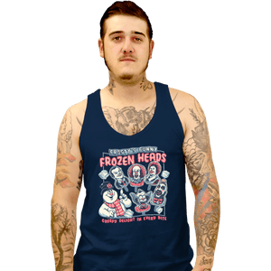 Daily_Deal_Shirts Tank Top, Unisex / Small / Navy Frozen Heads