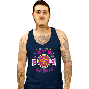 Shirts Tank Top, Unisex / Small / Navy Fighting Senshi