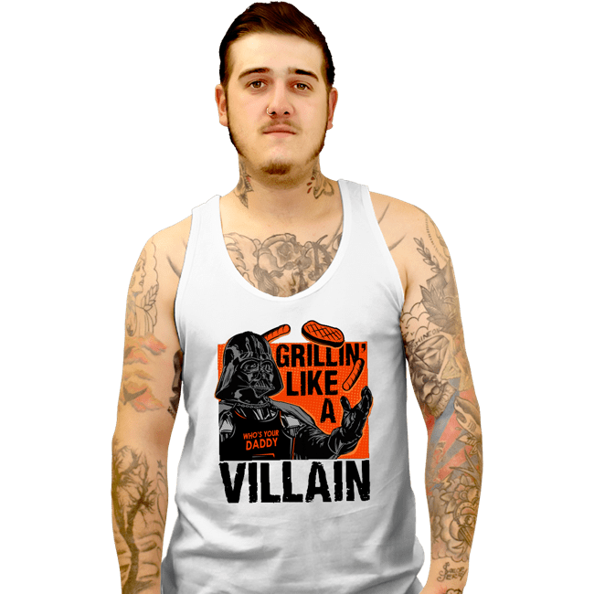 Secret_Shirts Tank Top, Unisex / Small / White Grillin Villain