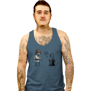 Shirts Tank Top, Unisex / Small / Indigo Blue 'Tis But A Scratch