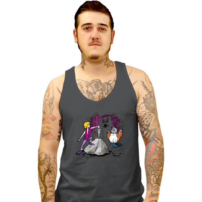 Secret_Shirts Tank Top, Unisex / Small / Charcoal Sword In The Grayskull