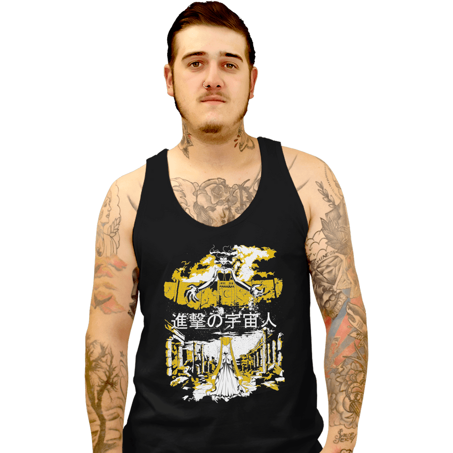 Shirts Tank Top, Unisex / Small / Black Attack on Moon