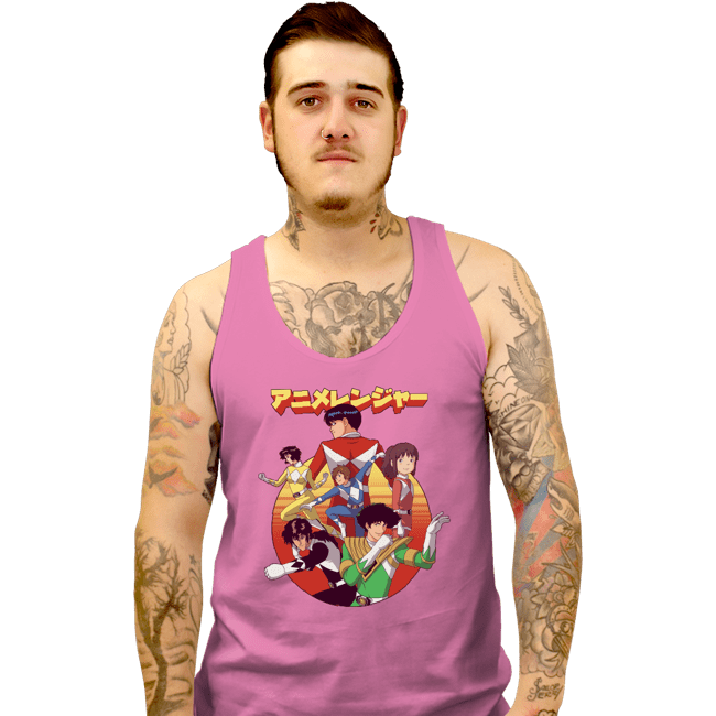 Secret_Shirts Tank Top, Unisex / Small / Pink Anime Rangers