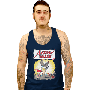 Shirts Tank Top, Unisex / Small / Navy Action Toast