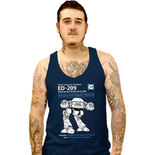 Load image into Gallery viewer, Secret_Shirts Tank Top, Unisex / Small / Navy ED209 Service And Repair Manual
