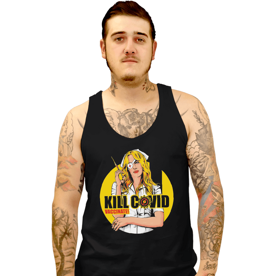 Shirts Tank Top, Unisex / Small / Black Kill Covid