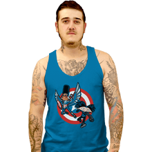 Load image into Gallery viewer, Daily_Deal_Shirts Tank Top, Unisex / Small / Sapphire Captain Tallhair And Football Soldier
