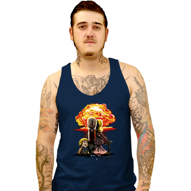 Secret_Shirts Tank Top, Unisex / Small / Navy Martians Gazing at the Moon