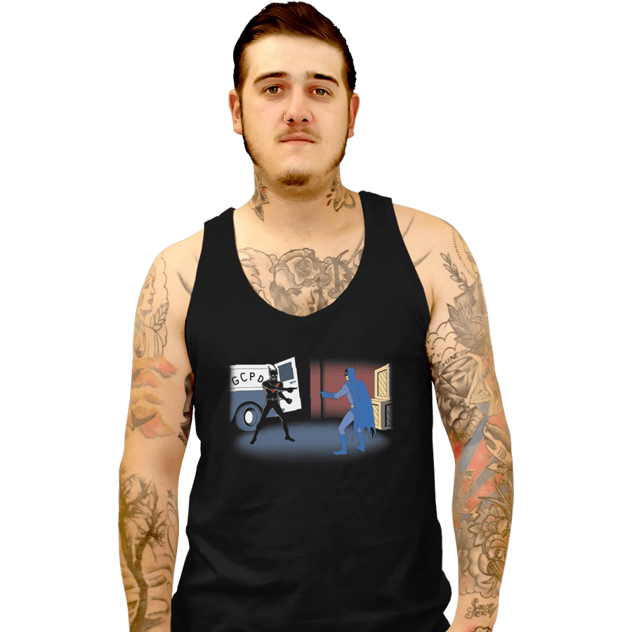 Shirts Tank Top, Unisex / Small / Black Into the Bat-Verse