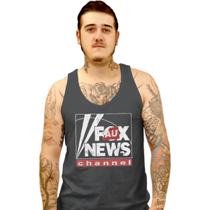 Shirts Tank Top, Unisex / Small / Charcoal Faux News