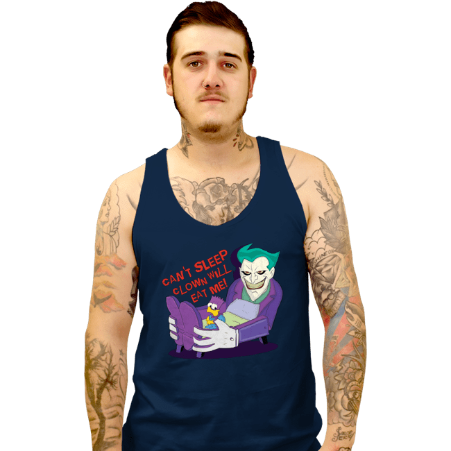 Secret_Shirts Tank Top, Unisex / Small / Navy Can't Sleep Clowns Will Eat Me
