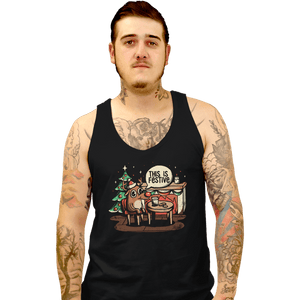 Daily_Deal_Shirts Tank Top, Unisex / Small / Black This Is Festive