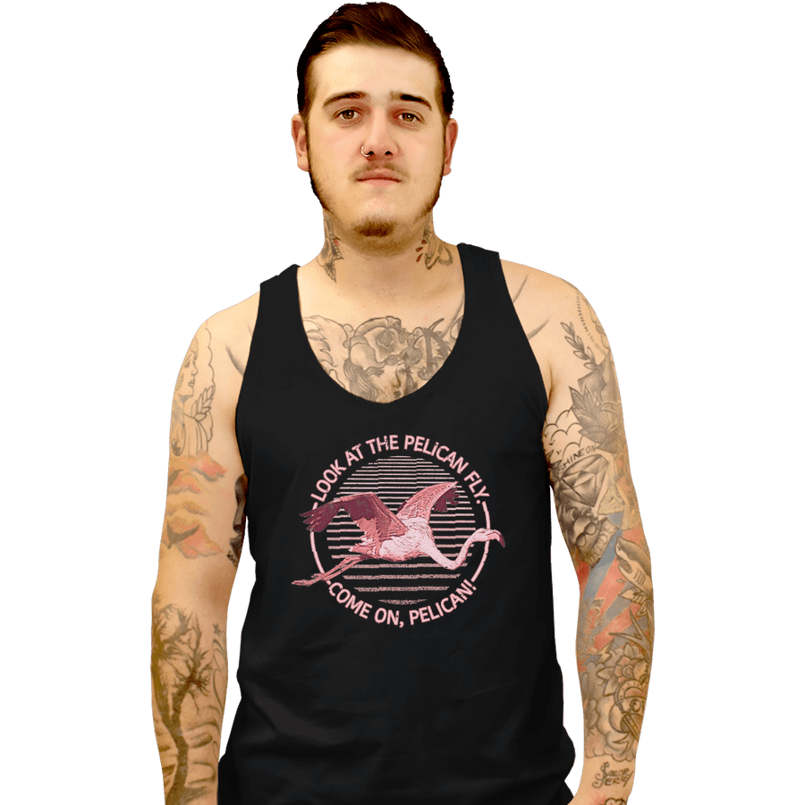 Shirts Tank Top, Unisex / Small / Black Fly Pelican
