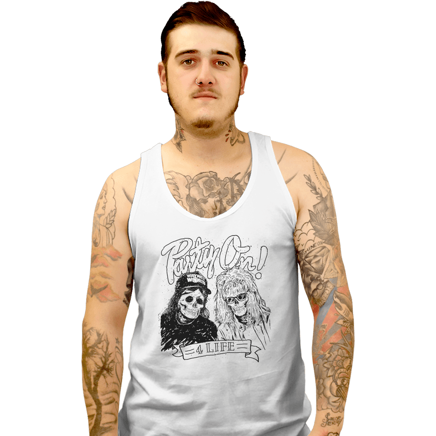 Shirts Tank Top, Unisex / Small / White Party On 4 Life
