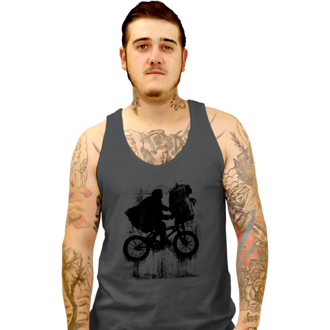 Secret_Shirts Tank Top, Unisex / Small / Charcoal Boy And Bike