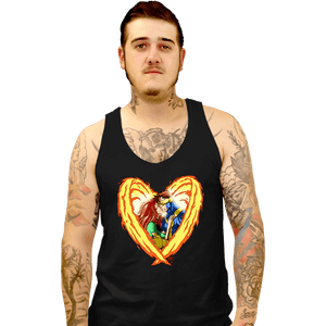 Daily_Deal_Shirts Tank Top, Unisex / Small / Black Burning Love