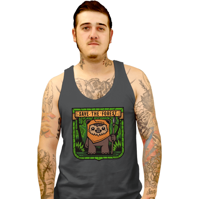 Shirts Tank Top, Unisex / Small / Charcoal Save The Forest