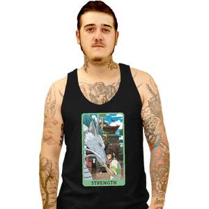 Daily_Deal_Shirts Tank Top, Unisex / Small / Black Tarot Ghibli Strength