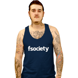 Shirts Tank Top, Unisex / Small / Navy fsociety