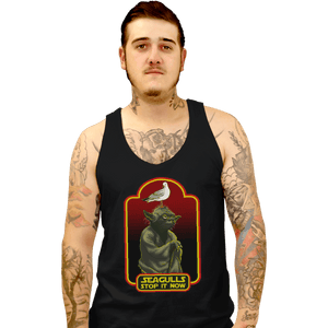 Shirts Tank Top, Unisex / Small / Black Seagulls Stop It Now